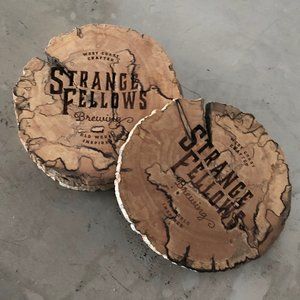 A set of Driftwood Coasters from Strange Fellows